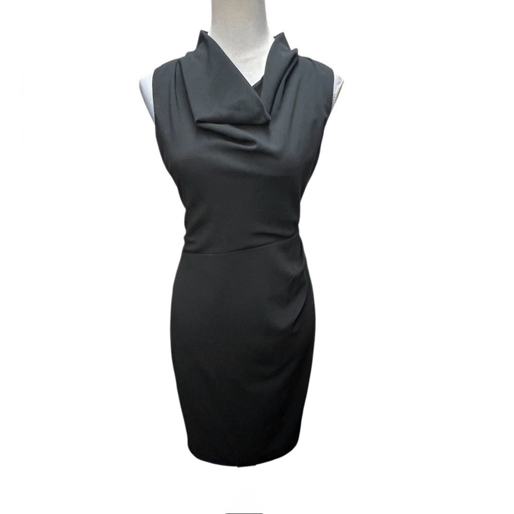 AK Anne Klein Women’s Black Sleeveless Cowl Neck Dress / Size: 8 / Item# 1-13944